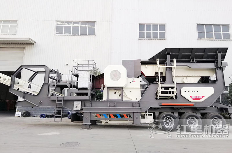 移動車載碎石機圖片、配鄂破機